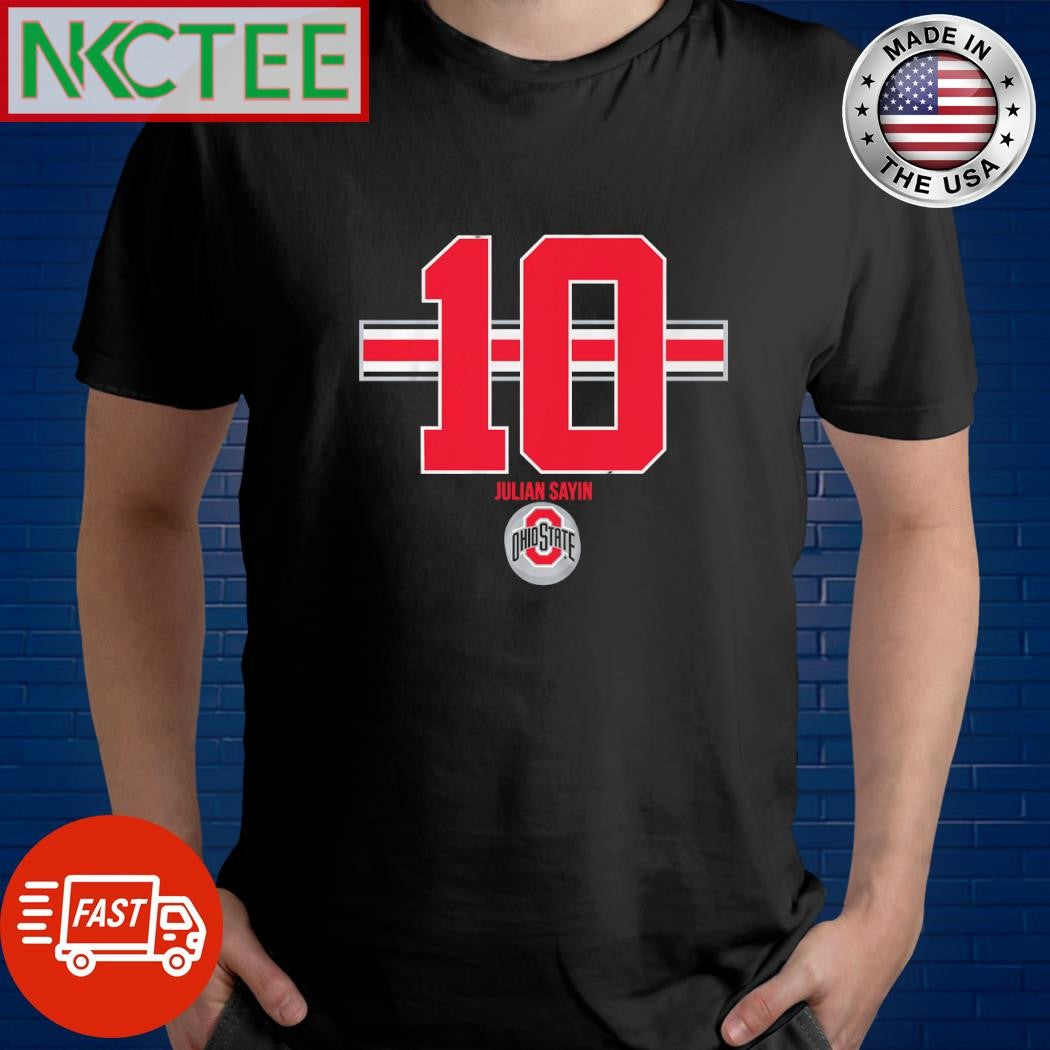 OSU Football Julian Sayin 10 Stripe Ohio State shirt