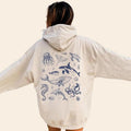 Ocean Life Hoodie Sea Animal Sweatshirt Oversized Beach Hoodie Save the Shark Graphic Top Animal Lover Aesthetic Clothes...