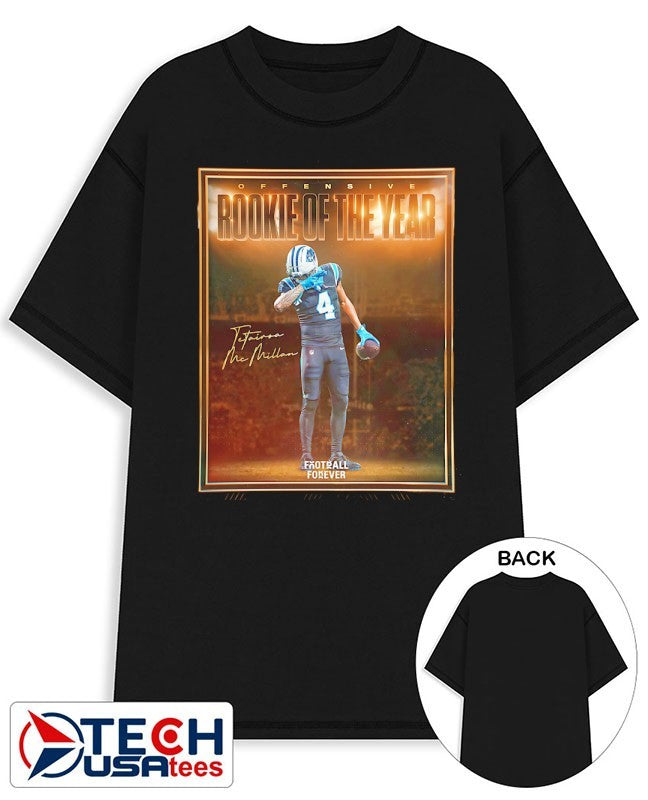 Offensive Rookie of the Year Tetairoa McMillan Carolina Panthers signature shirt