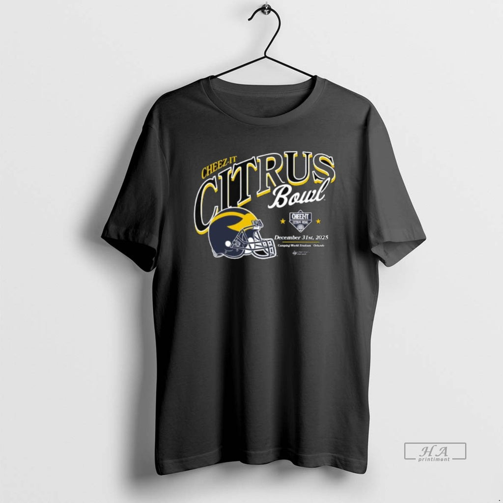 Official 2025 Cheez It Citrus Bowl Michigan December 31st 2025 Helmet Long Sleve T-Shirts, Hoodie, Sweatshirt | PureTeeCo.com
