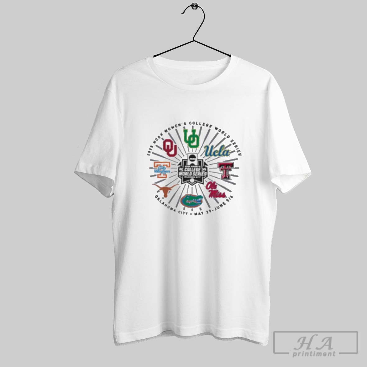 Official 8 Team Softball 2025 Ncaa Womens College World Series Oklahoma City May 29 June 5 6 T Shirt Hoodie, Sweatshirt