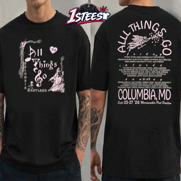 All Things Go NYC Festival Sept 25-27 2026 Columbia MD DC Garden Angel T-shirts