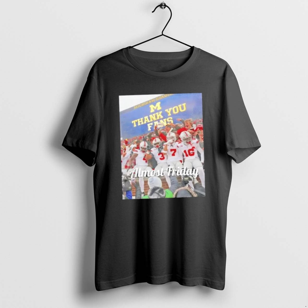 Official Almost Friday Michigan Stadium Thank You Fans T-Shirts, Hoodie, Sweatshirt | PureTeeCo.com