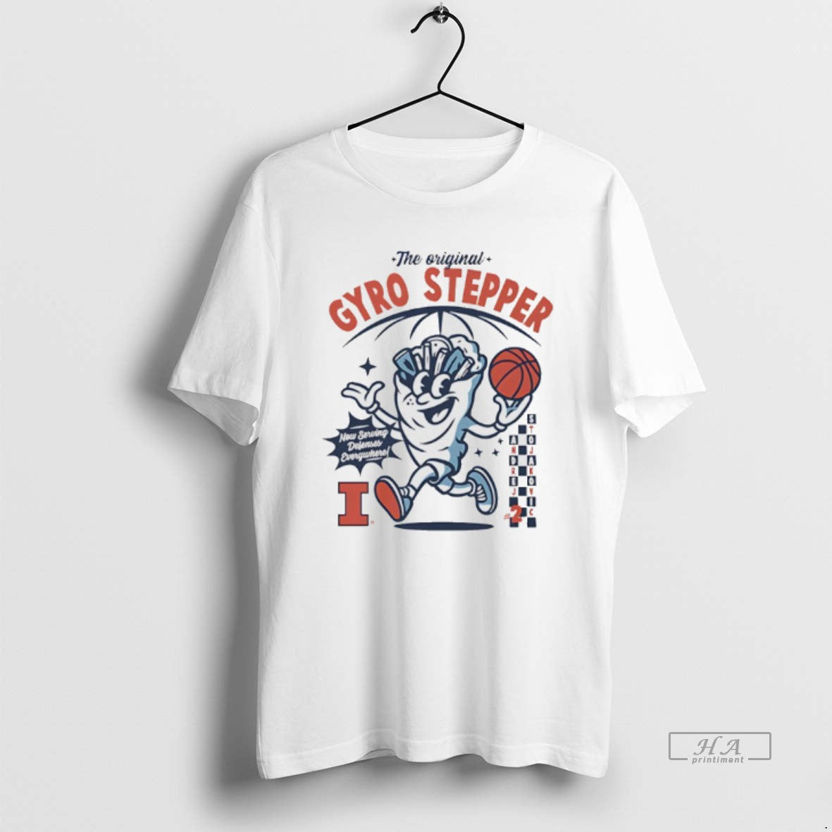 Official Andrej Stojakovic Illinois Fighting Illini The Gyro Stepper T-Shirts, Hoodie, Sweatshirt | PureTeeCo.com