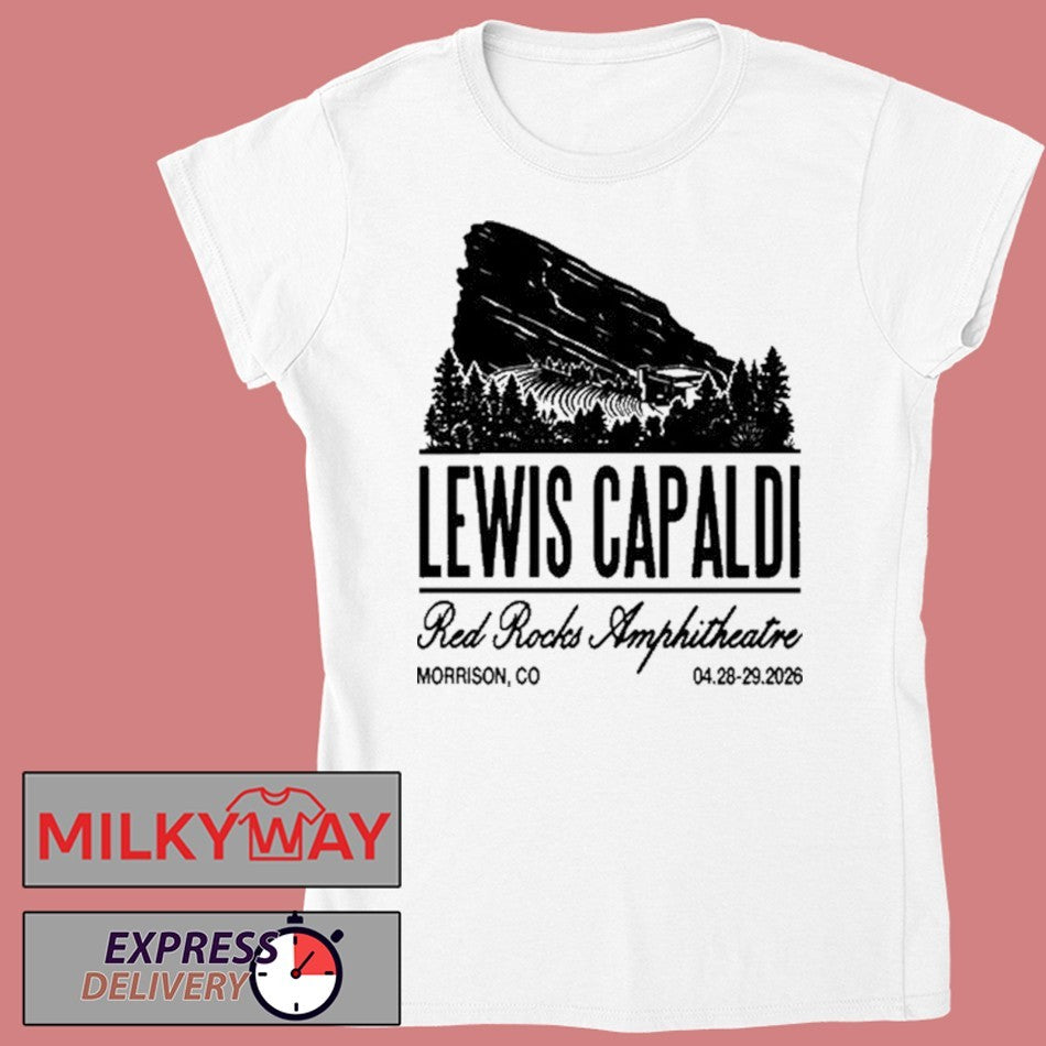 Apr 28-29 2026 Tee Lewis Capaldi Red Rocks New shirt