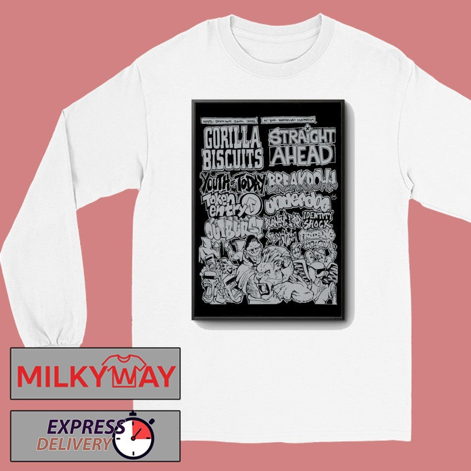 April 25-26, 2026 Monarch Gorilla Biscuits Straight Ahead Poster shirt