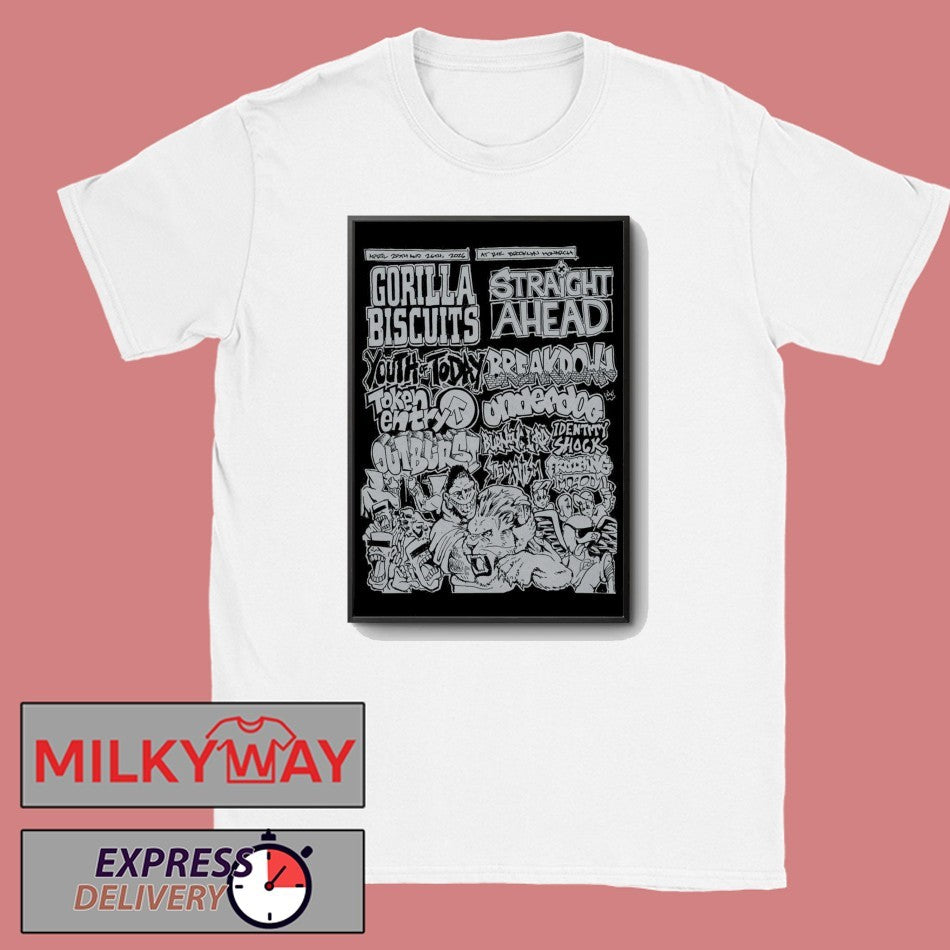April 25-26, 2026 Monarch Gorilla Biscuits Straight Ahead Poster shirt