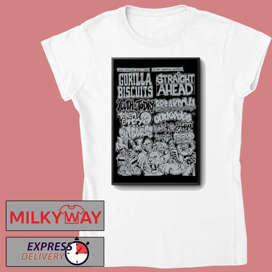 April 25-26, 2026 Monarch Gorilla Biscuits Straight Ahead Poster shirt