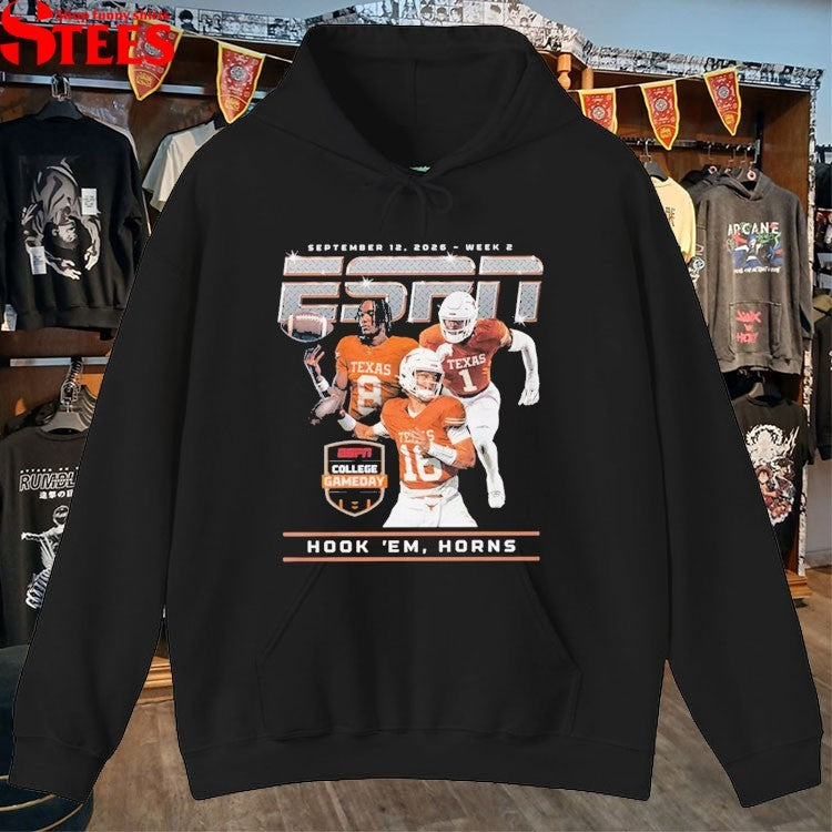 Arch Manning Texas Longhorns ESPN College Gameday Hook ‘Em Horns September 12 2026 Mag T-shirts