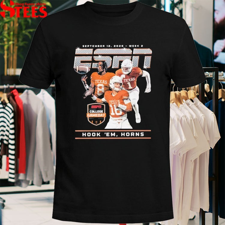 Arch Manning Texas Longhorns ESPN College Gameday Hook ‘Em Horns September 12 2026 Mag T-shirts