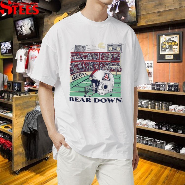 Arizona Wildcats Bear Down Stadium Helmet T-shirts