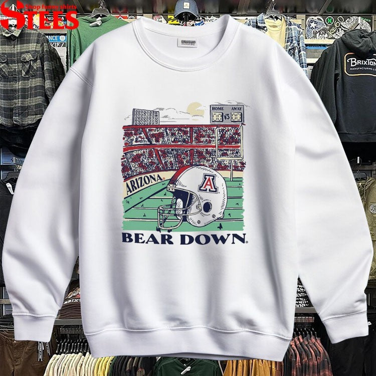 Arizona Wildcats Bear Down Stadium Helmet T-shirts