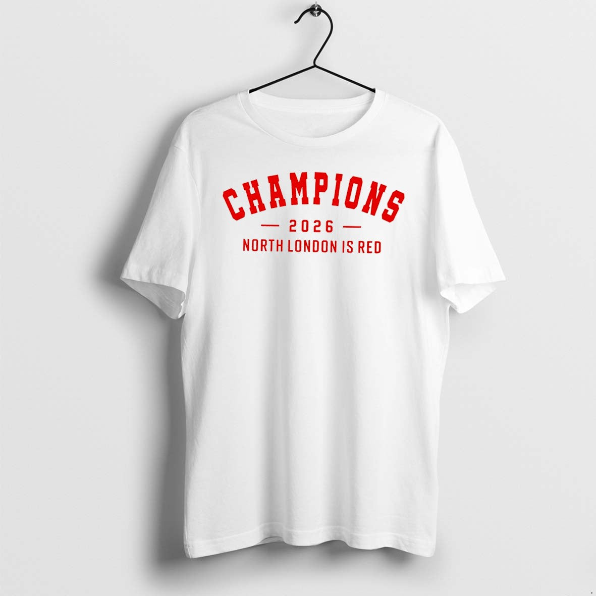 Official Arsenal Champions 2026 North London Is Red Tee T Shirts Jpg