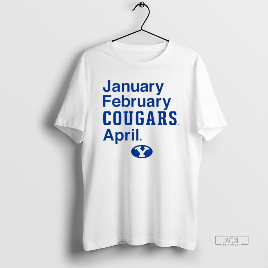 Official Byu Cougars January February Cougars April T-Shirts, Hoodie, Sweatshirt | PureTeeCo.com