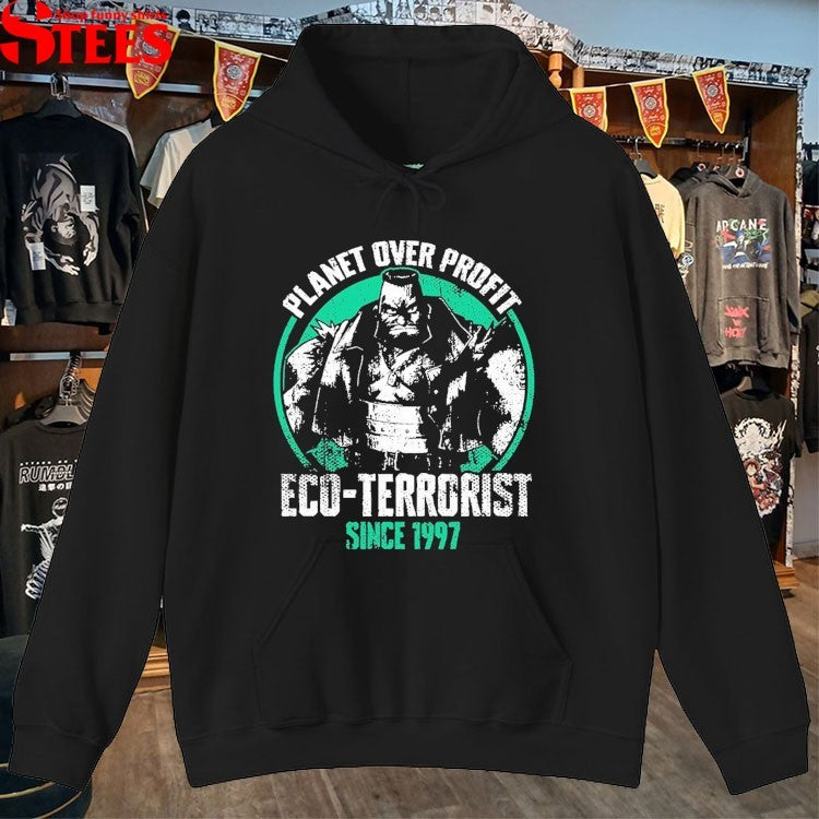 Barret Wallace Planet Over Profit Eco Terrorist Since 1997 T-shirts