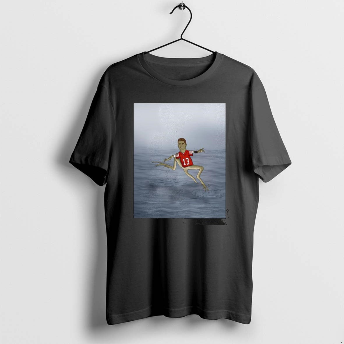 Official Brock Purdy Jesus Christ Lizard Running On Water T-Shirts, Hoodie, Sweatshirt | PureTeeCo.com