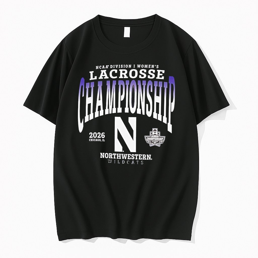 Official Chicago Northwestern Wildcats Ncaa Division I Womens Lacrosse Championship 2026 T Shirts