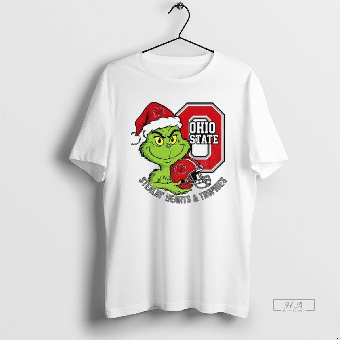 Official Christmas Grinch Inspired Ohio State Stealin Hearts Trophies T-Shirts, Hoodie, Sweatshirt | PureTeeCo.com