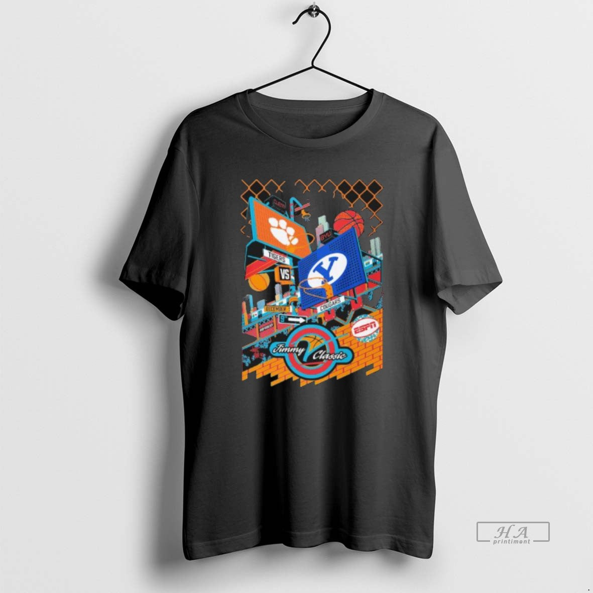 Official Clemson Vs Byu 2025 Jimmy V Classic Basketball T-Shirts, Hoodie, Sweatshirt | PureTeeCo.com