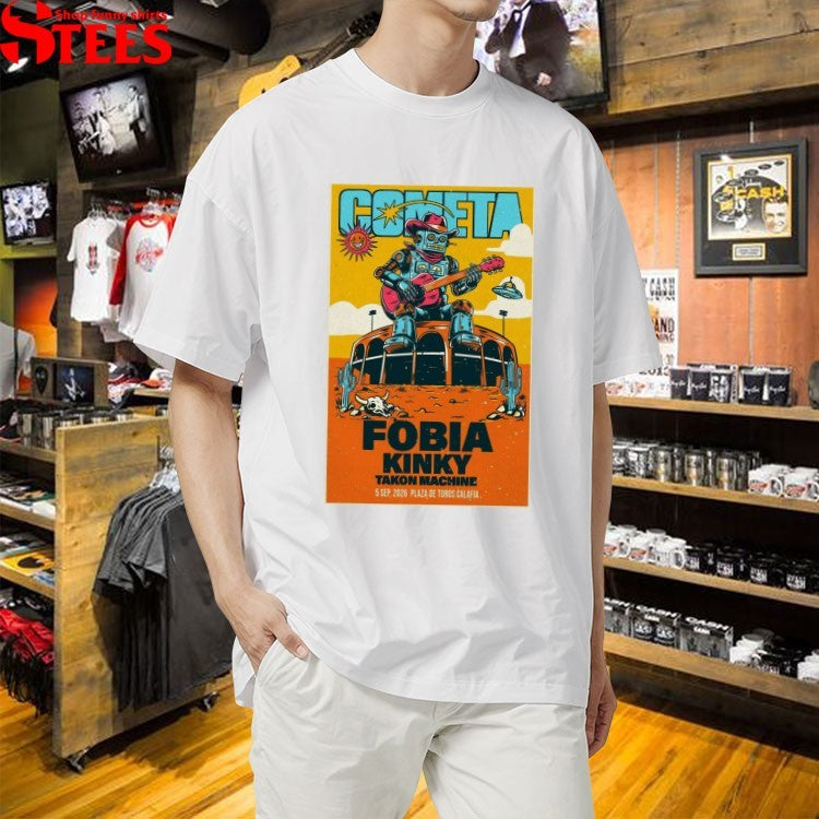 Cometa Rock Mexicali 5 Sep 2026 Plaza de Toros Calafia Robot T-Shirt