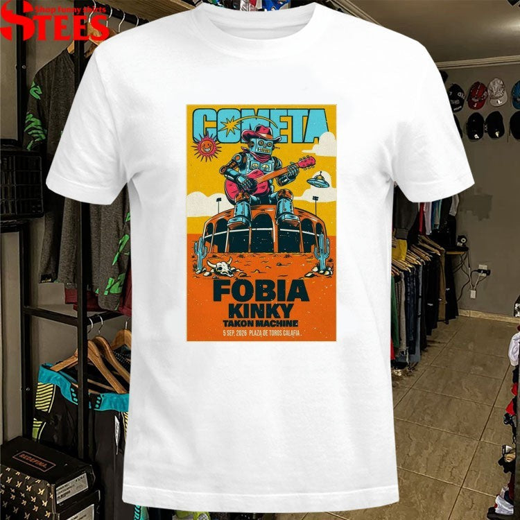 Cometa Rock Mexicali 5 Sep 2026 Plaza de Toros Calafia Robot T-Shirt
