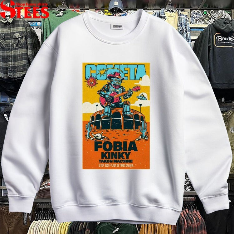 Cometa Rock Mexicali 5 Sep 2026 Plaza de Toros Calafia Robot T-Shirt