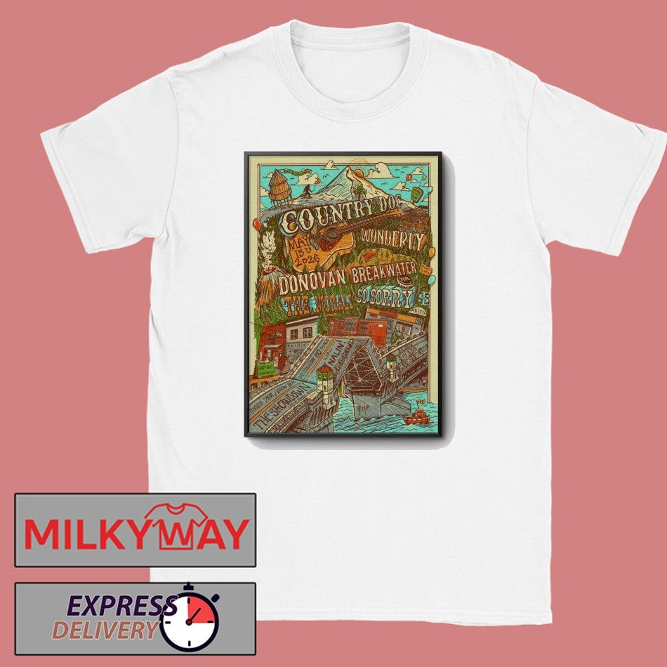 Country Doc May 15 2026 The Showdown Saloon Portland OR Poster shirt
