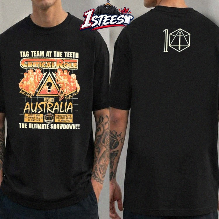 Critical Role Tag Team At The Teeth The Ultimate Showdown Live In Australia 2025 T-shirts