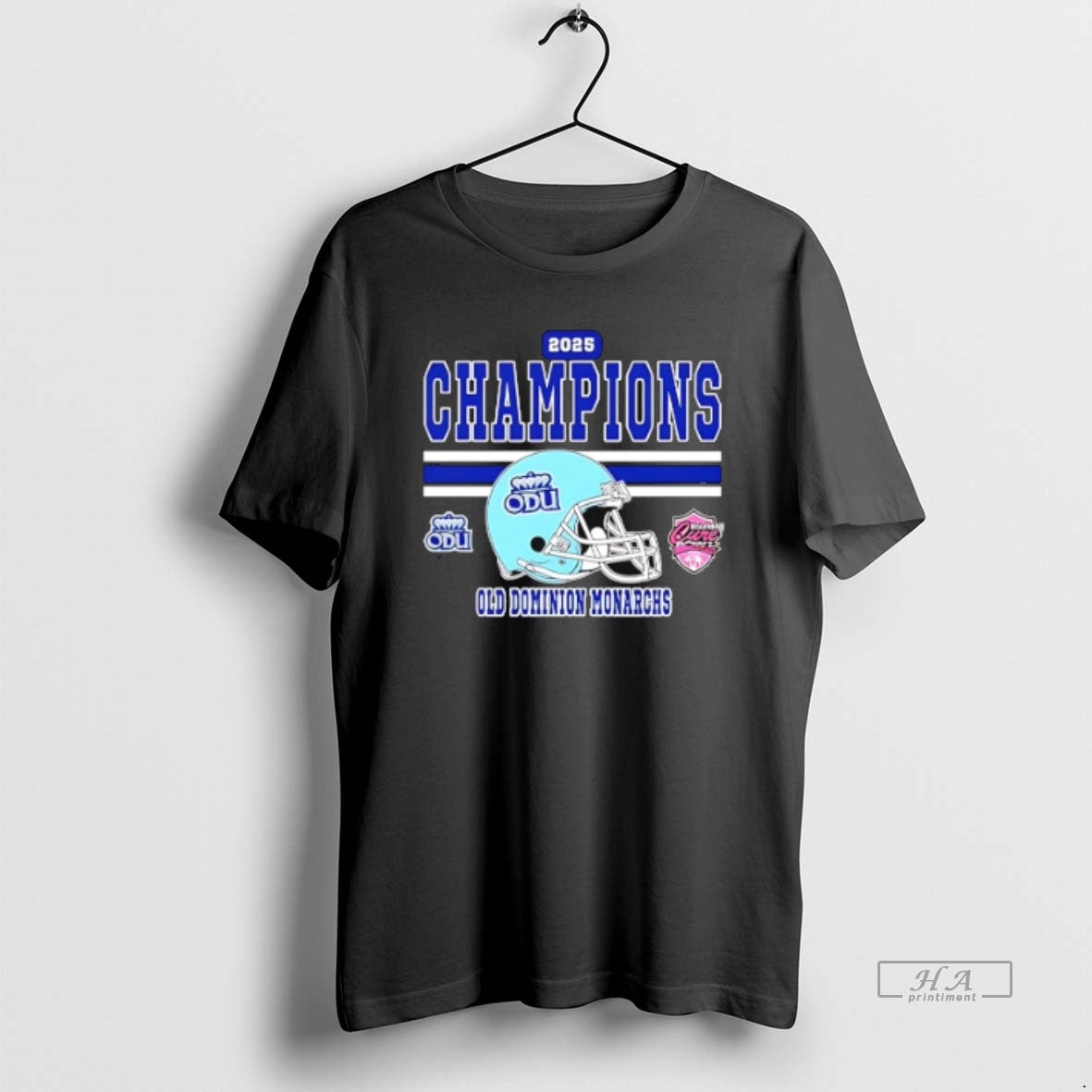 Official Cure Bowl Champions 2025 Old Dominion Monarchs Football Helmet T-Shirts, Hoodie, Sweatshirt | PureTeeCo.com