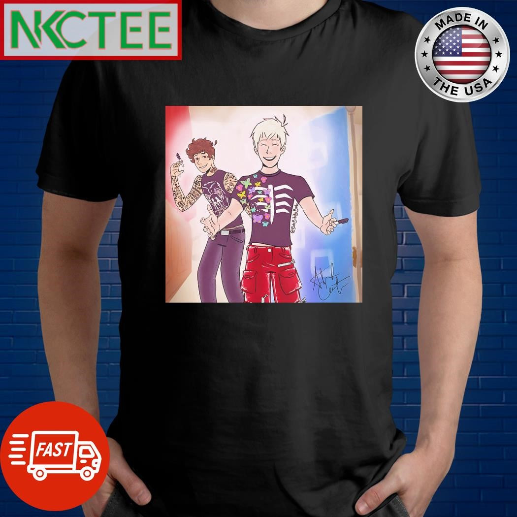 Official Dan and Phil meet and greet paint shirt