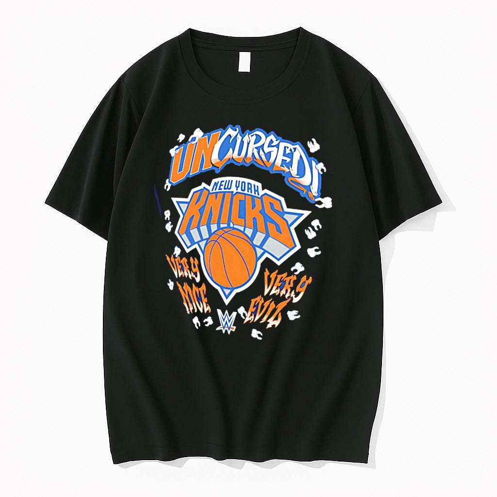 Official Danhausen X New York Knicks Uncursed Very Nice Very Evil Tee T Shirts