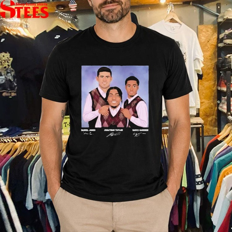 Daniel Jones Jonathan Taylor And Sauce Gardner Indianapolis Step Brothers T-Shirts