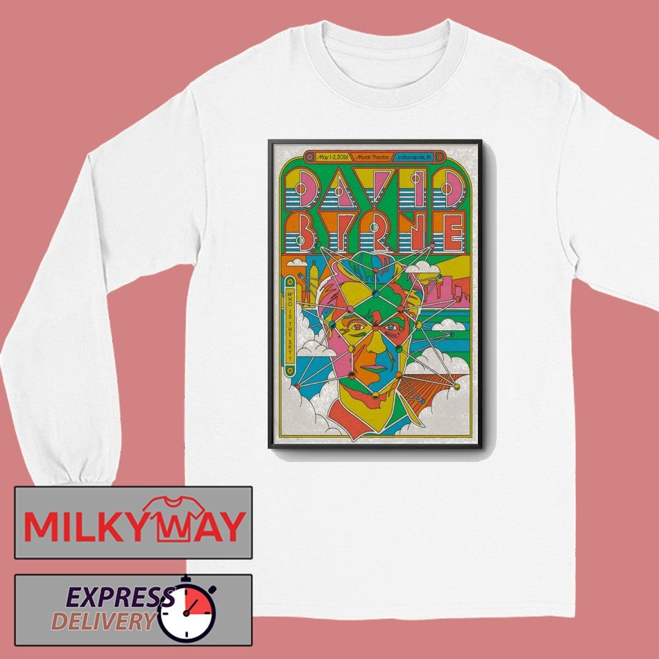 David Byrne May 1-2 2026 In Indianapolis IN Poster shirt