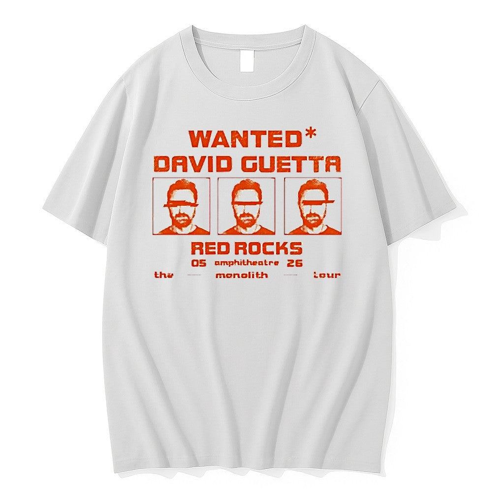 Official David Guetta Wanted Red Rocks Monolith Tour T Shirts Jpg