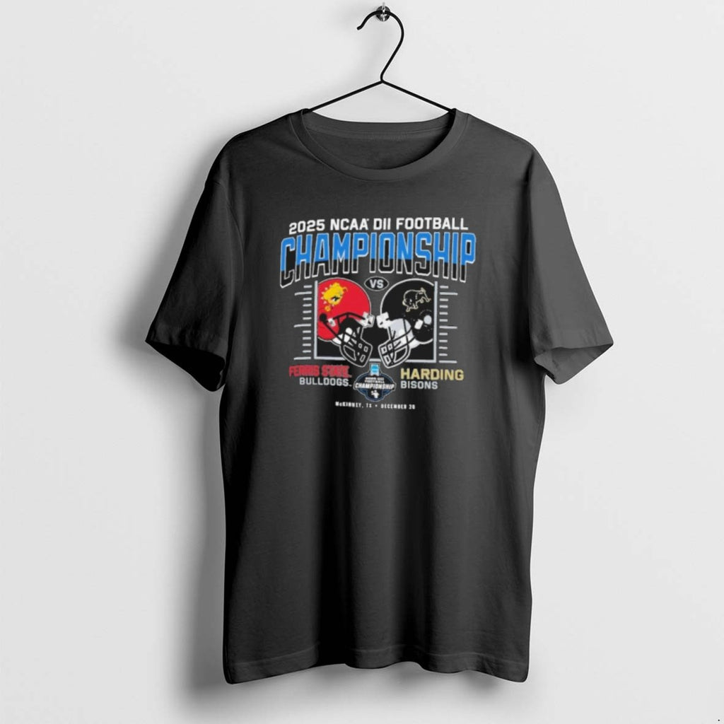 Official December 20 2025 Ncaa Dii Football Championship Ferris State Bulldogs Vs Harding Bisons T-Shirts, Hoodie, Sweatshirt