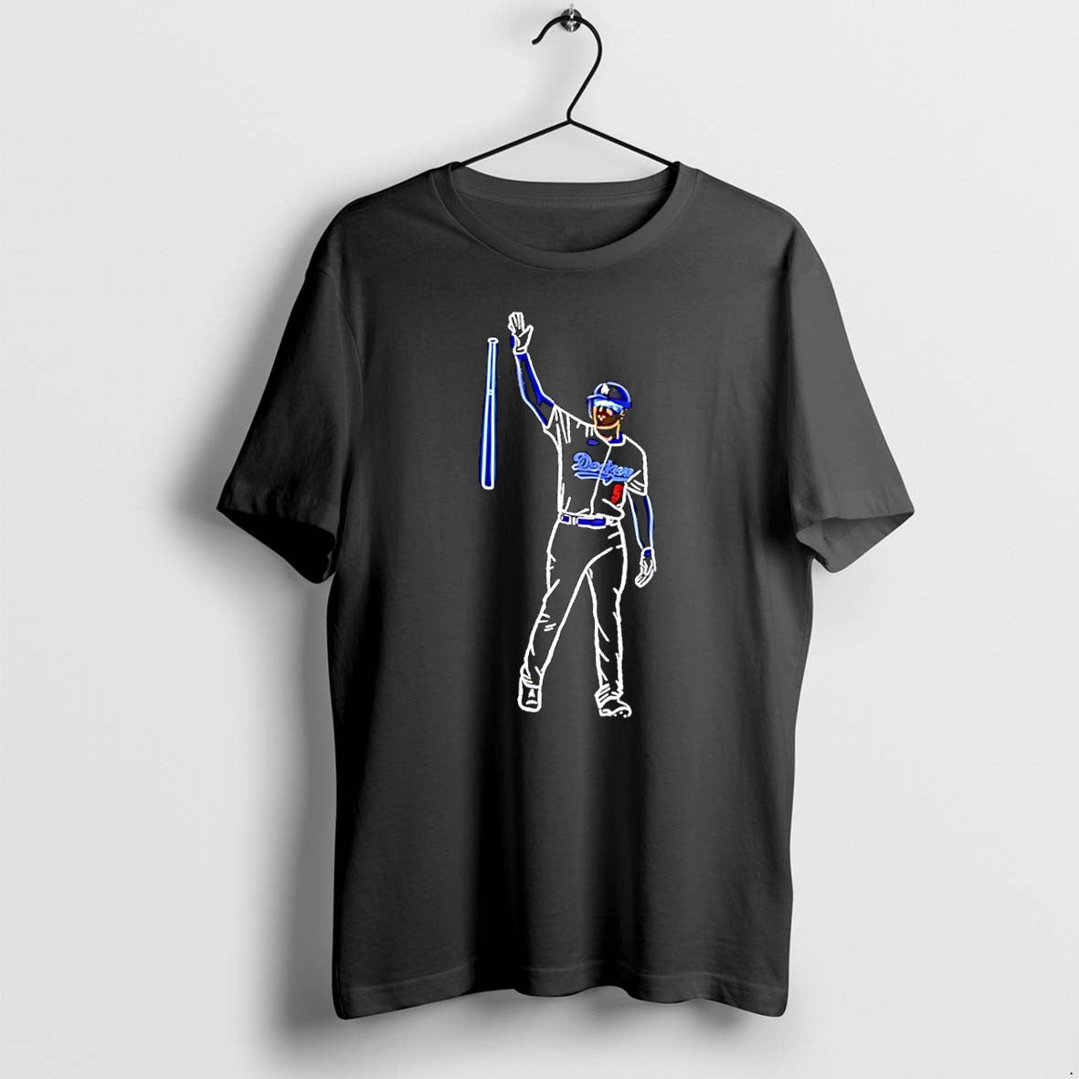 Official Dodgers Freddie Freeman Walk Off Homer Neon Black T Shirts Jpg