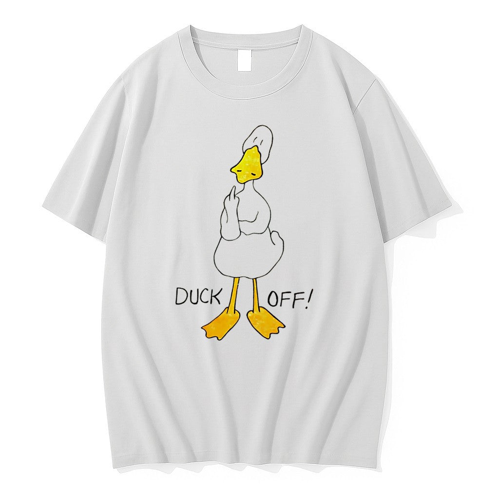Official Duck Off Giving The Middle Finger Funny Tee T Shirts Jpg