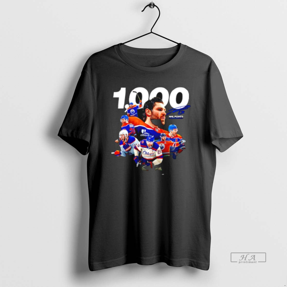 Official Edmonton Oilers Leon Draisaitl 1000 Career Nhl Points 2025 Graphic T-Shirts, Hoodie, Sweatshirt | PureTeeCo.com