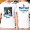 Elton John x Sportiqe Los Angeles Dodgers October 25 & 26 1975 T-shirts