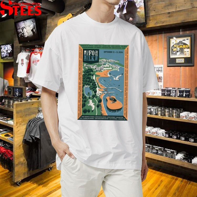 Evanston Folk Fest Evanston IL 9 12-9 13 2026 Guitar T-Shirts