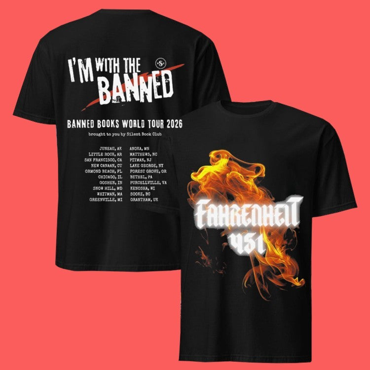 Fahrenheit 451 I’m With The Banned Banned Books World Tour 2026 T-Shirts