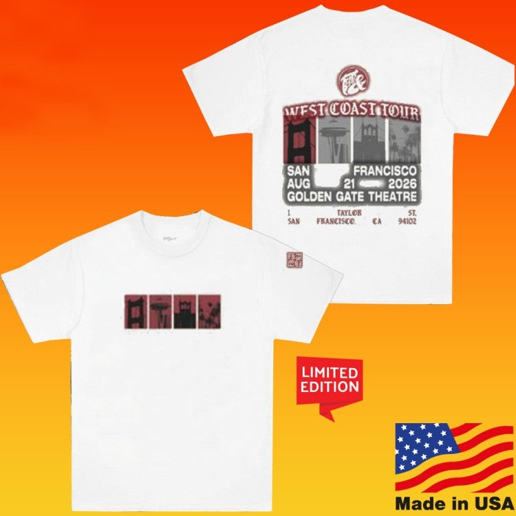 Fearandpod San Francisco West Coast Tour 2026 T-Shirts