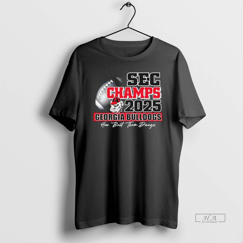 Official Georgia Bulldogs 2025 Sec Champs How Bout Them Dawgs Logo T-Shirts, Hoodie, Sweatshirt | PureTeeCo.com