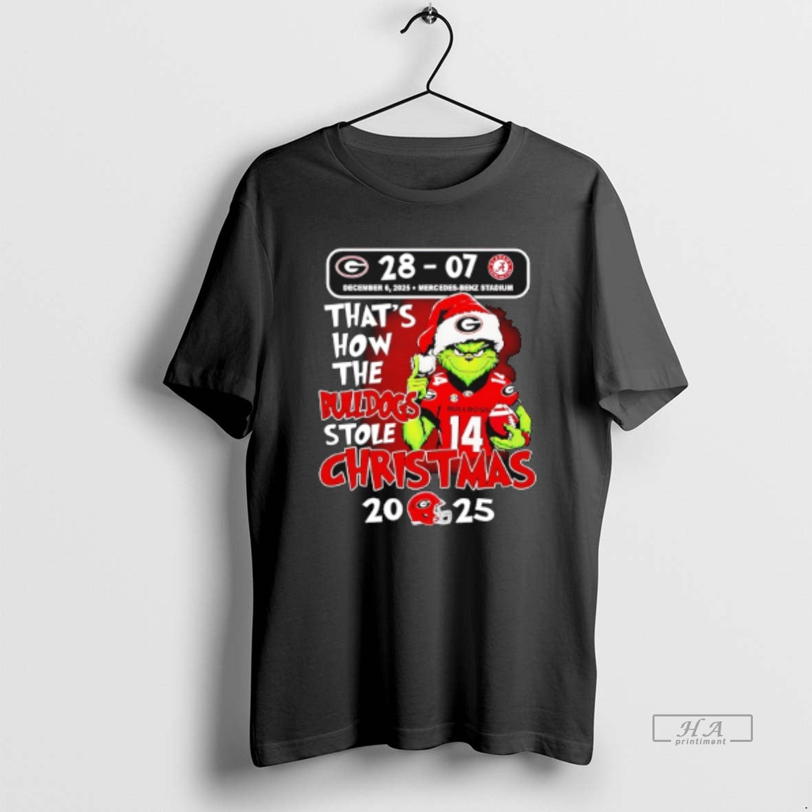 Official Grinch Georgia Bulldogs Champions That How The Bulldogs Stole Christmas 2025 28 7 T-Shirts, Hoodie, Sweatshirt