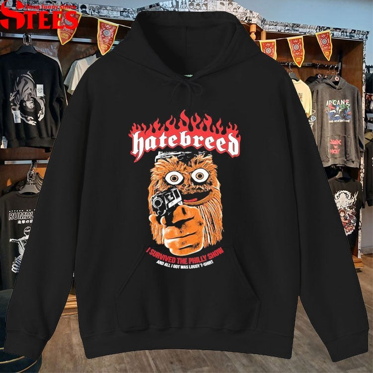Hatebreed Gritty I Survived The Philly Show And All I Got Was This Lousy T-shirt Philadelphia Flyers Mascot Shirts