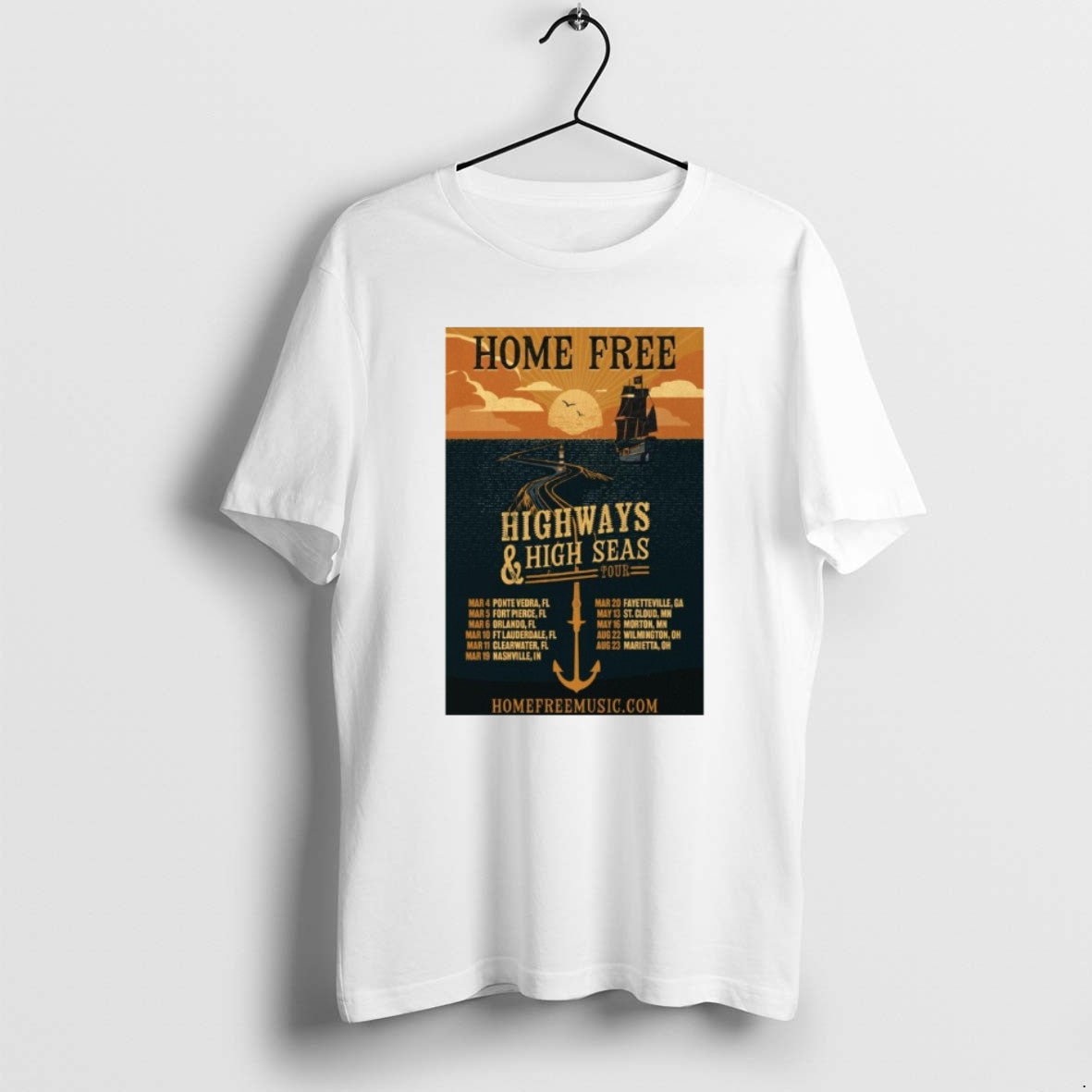 Official Home Free Highways High Seas 2026 Tour T-Shirts, Hoodie, Sweatshirt | PureTeeCo.com