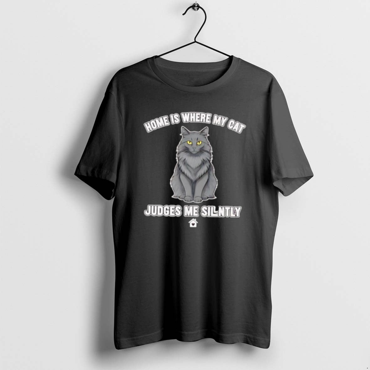 Official Home Is Where My Cat Judges Me Silently T-Shirts, Hoodie, Sweatshirt | PureTeeCo.com