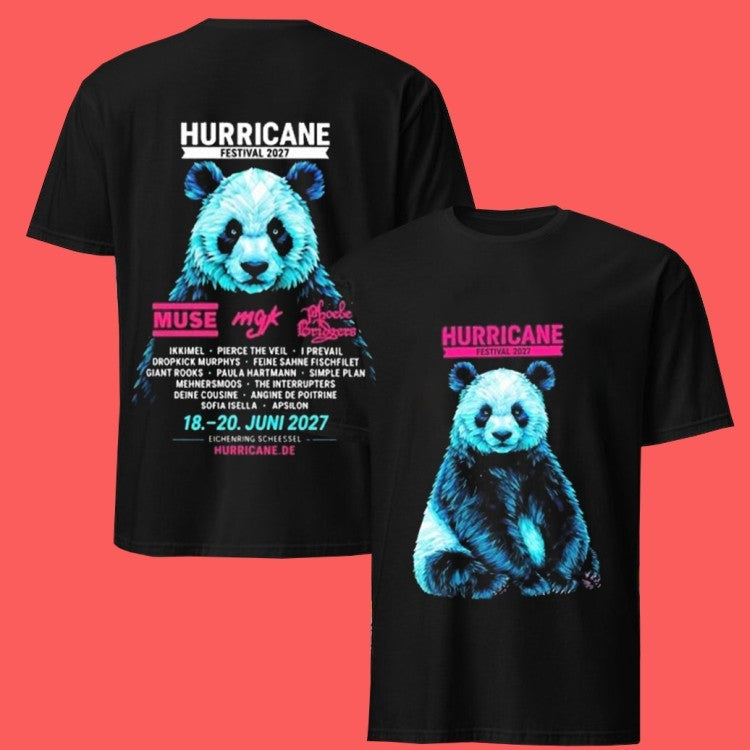 Hurricane Festival 2027 At The Eichenring In Scheessel De On June 18-20 2027 Panda T-Shirts