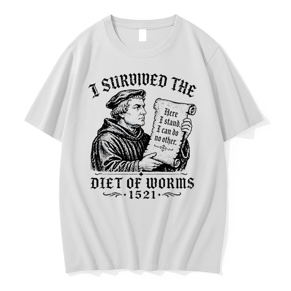 Official I Survived The Diet Of Worms 1521 Martin Luther T Shirts Jpg