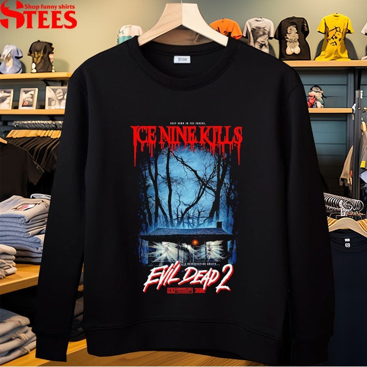 Ice Nine Kills x Evil Dead 2 Resurrection Awaits Deep Down In The Forrest T-shirts